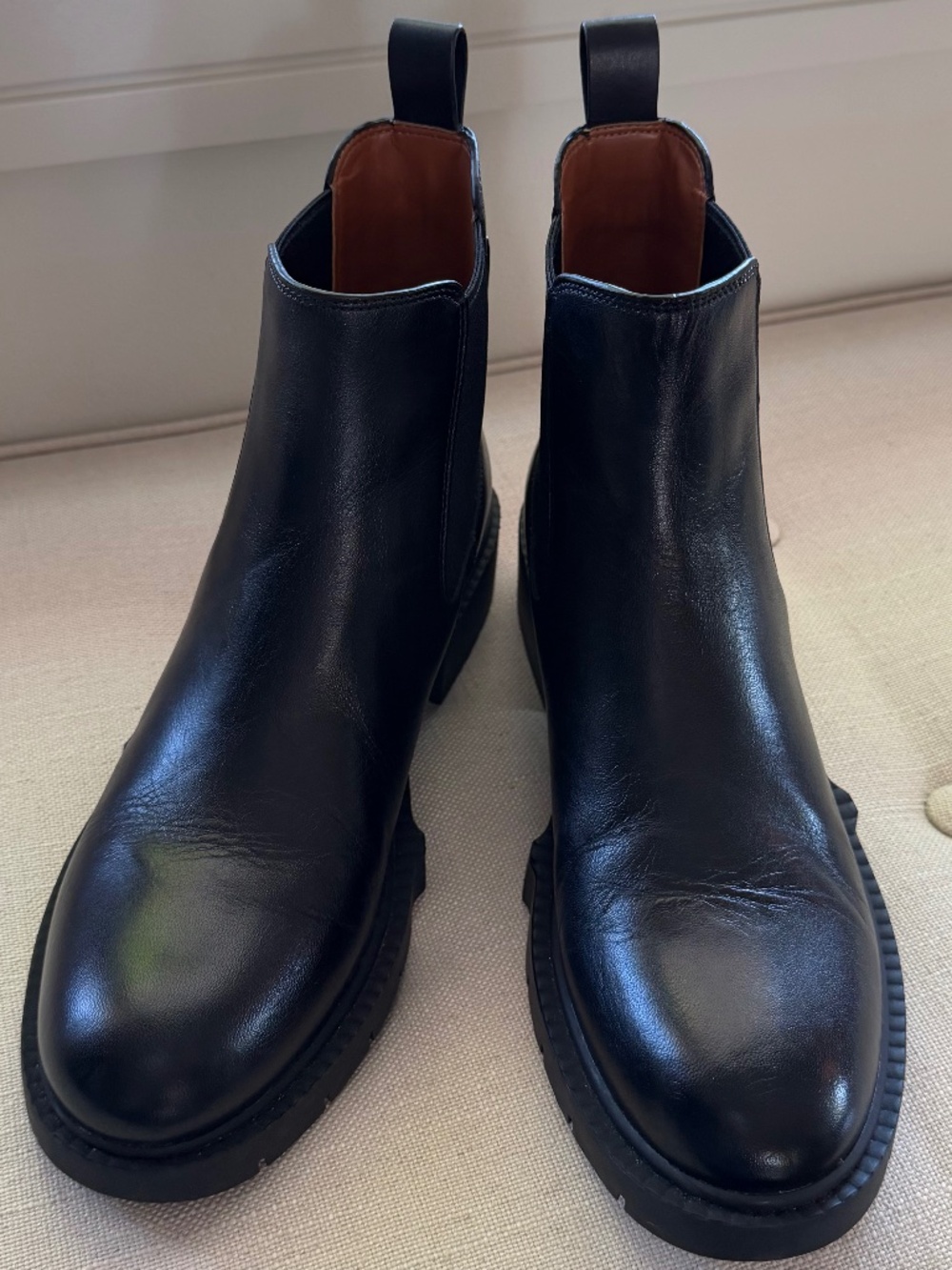 Coach Chelsea Lug Sole Boots | Black Leather | Women’s 8.5 | Combat Boots